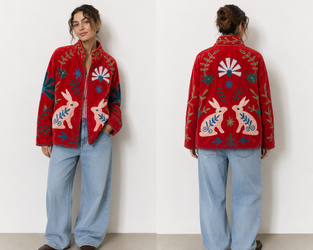 VELVET EMBROIDERED JACKETS