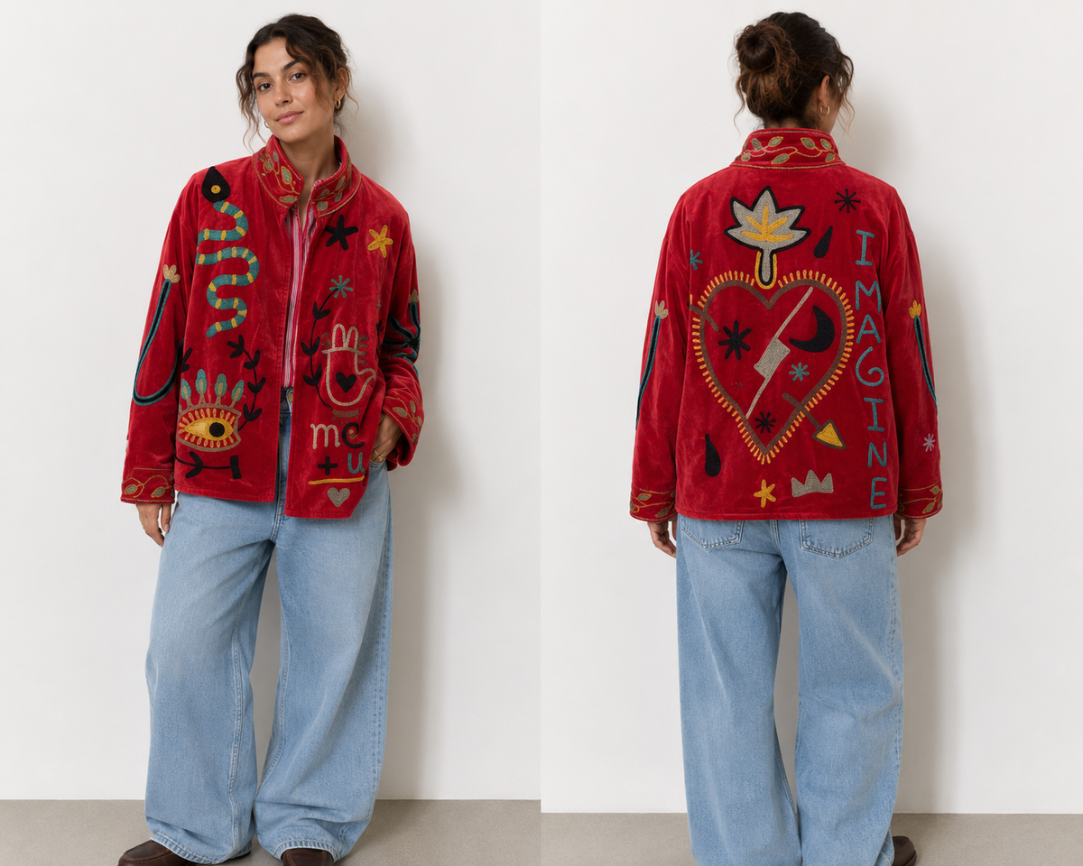 VELVET EMBROIDERED JACKETS