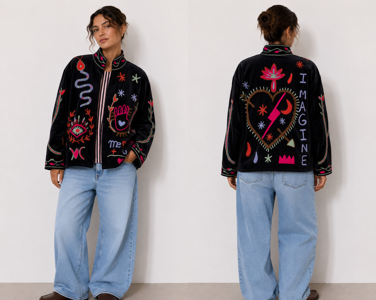 VELVET EMBROIDERED JACKETS