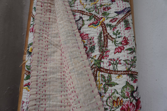 Kantha Quilt in FLORAL