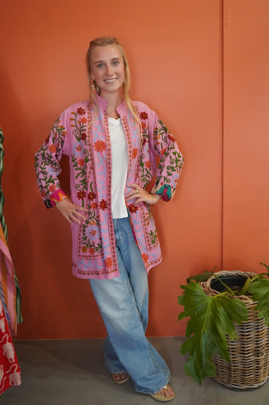 Pink 100% Indian Cotton Jacket
