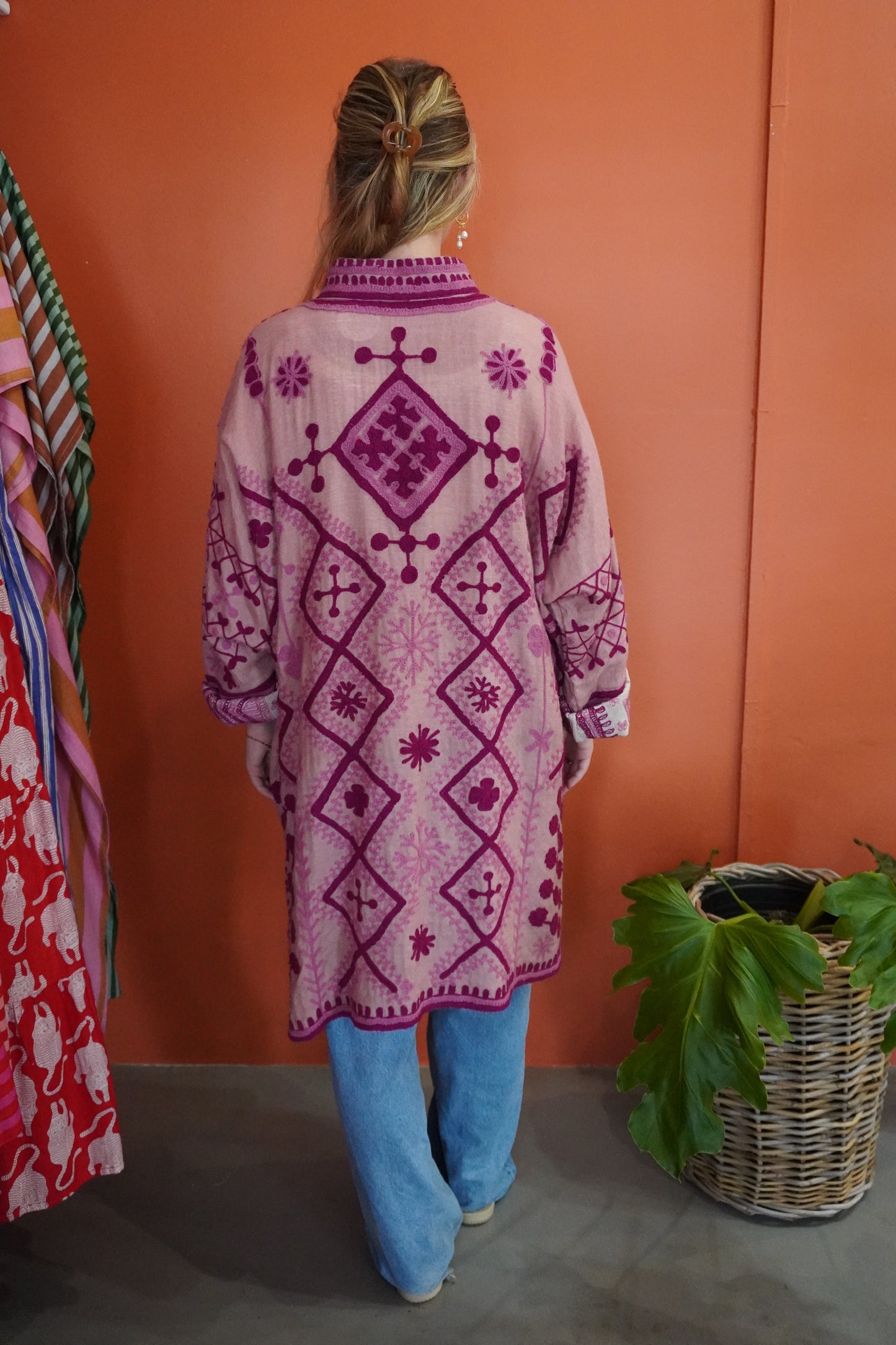 Stunning PINK 100% Indian Cotton Jacket