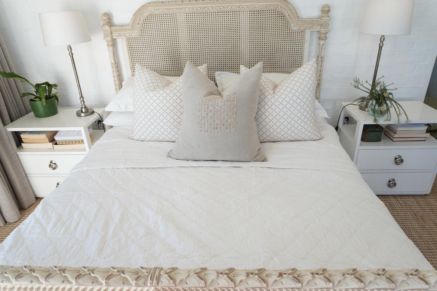 Kantha Quilt in White
